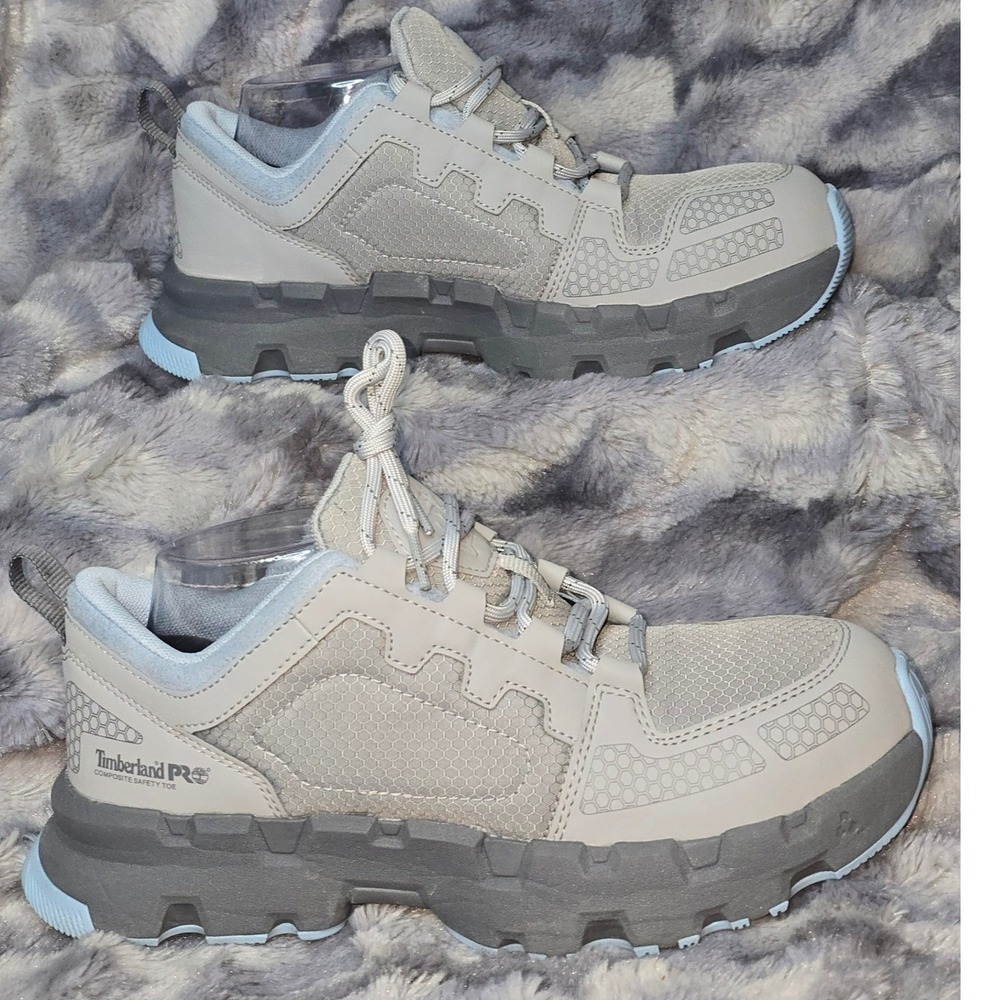 NEW Timberland PRO Women's Composite Toe Work Shoe Tan Blue Gray Size‎ 9.5